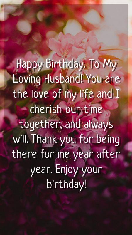 happy birthday to my husband status